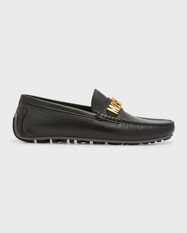 Mens Leather Logo Loafers Product Image