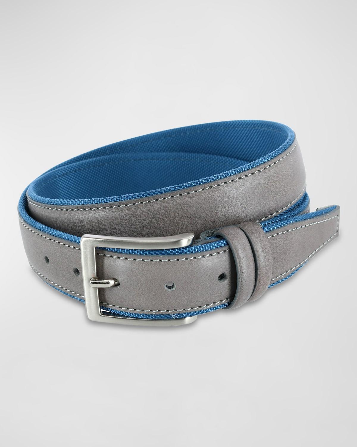 Mens Back Nine Leather and Nylon Belt Product Image