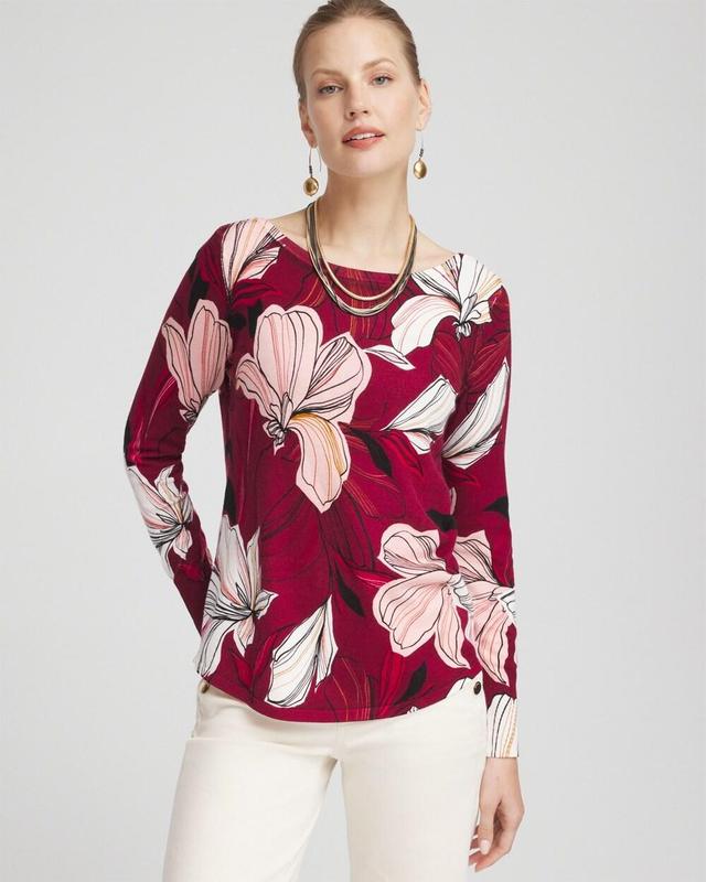 Women's Blooms Long Sleeve Pullover Sweater Product Image