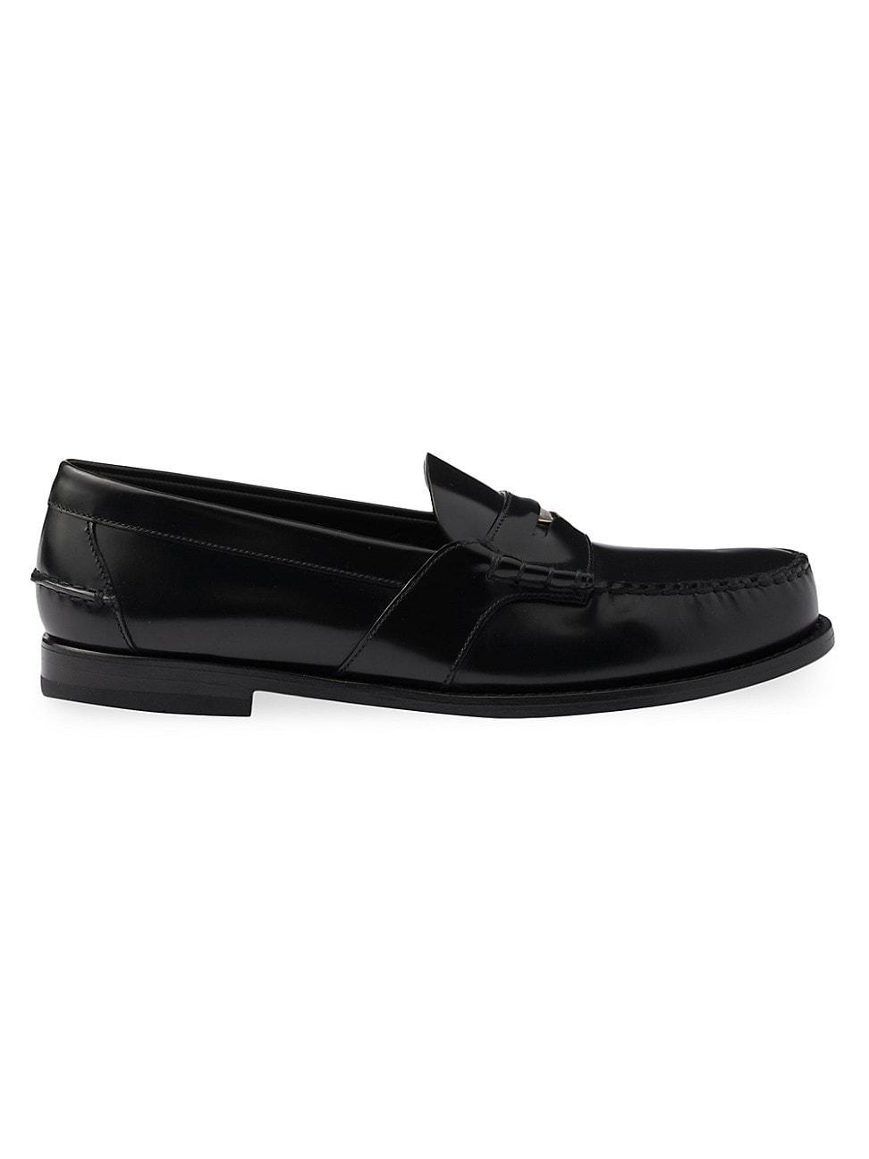 Mens Brushed Leather Loafers Product Image