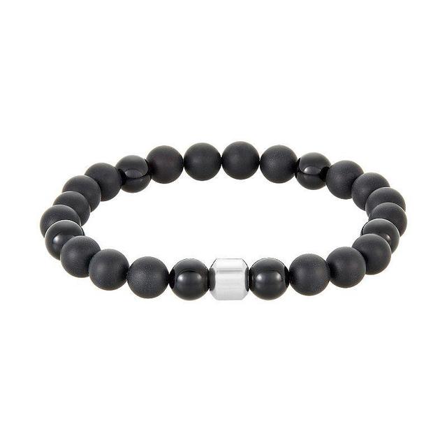 Adornia Stainless Steel Bead Bracelet, Mens, Black Product Image