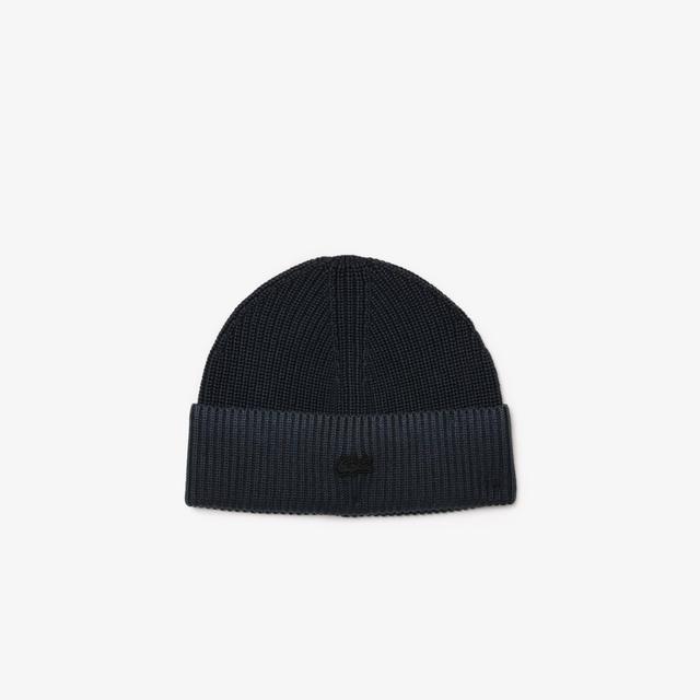 Washed Effect Ribbed Cotton Beanie Product Image