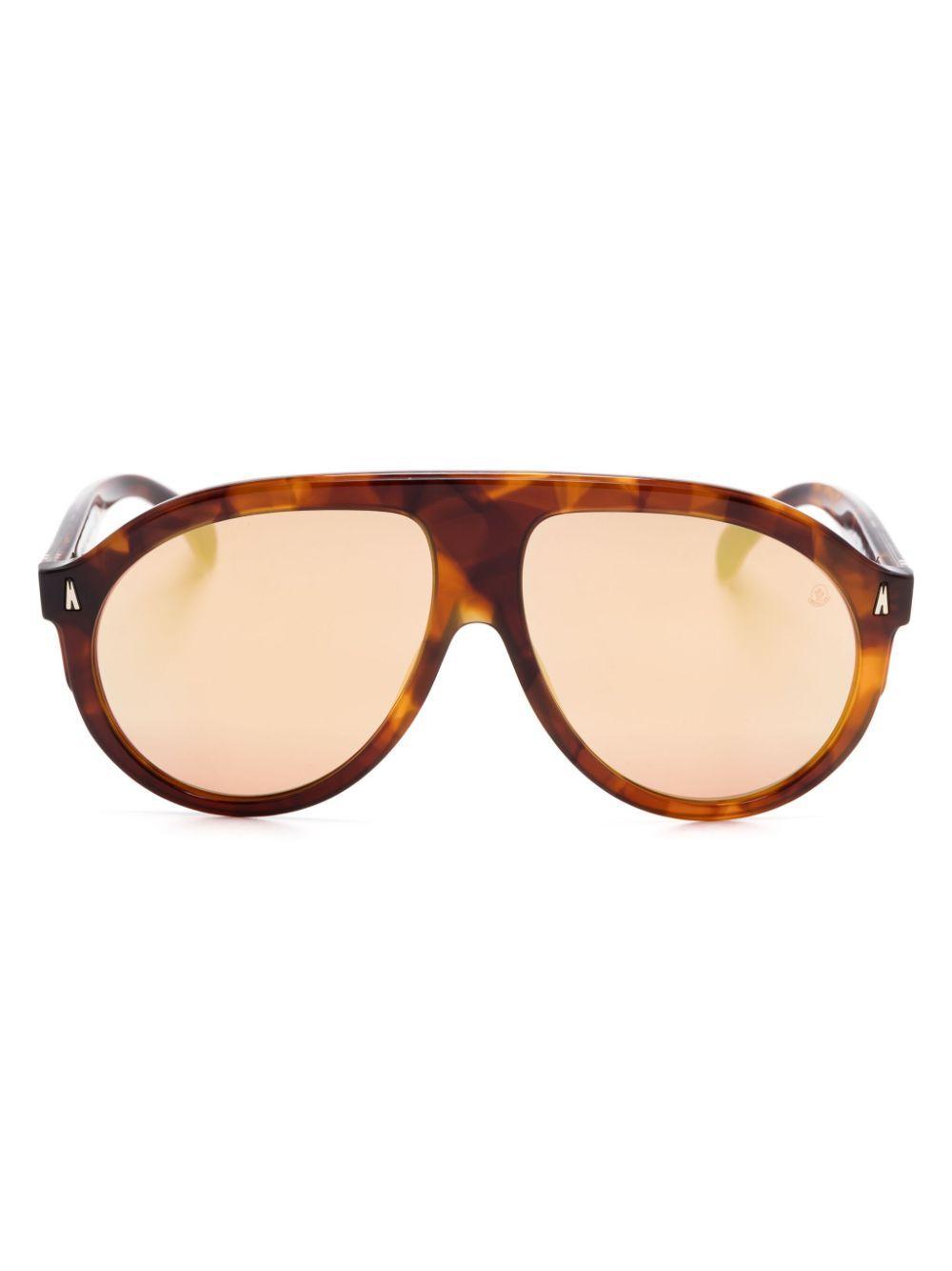 MONCLER Fhaite Sunglasses In Brown Product Image