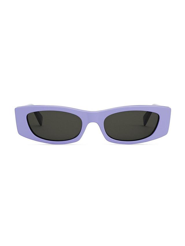 Mens 55MM Slim Rectangular Sunglasses Product Image