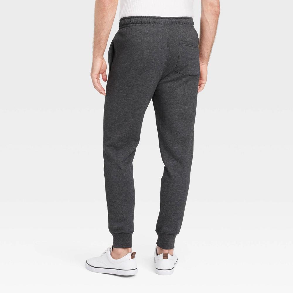 Men's Fleece Jogger Pants - Goodfellow & Co™ Charcoal Gray M Product Image