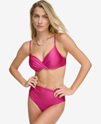 Calvin Klein Womens Twist-Front Underwire Bikini Top Product Image