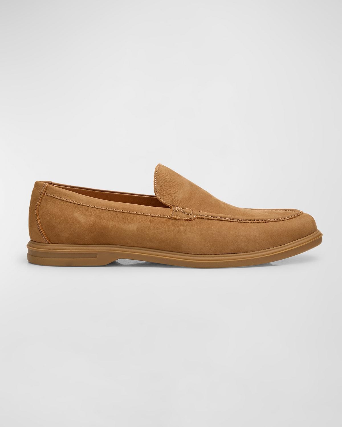 Peter Millar Mens Excursionist Nubuck Venetian Loafer | Color: British Tan | Size: 11 Product Image