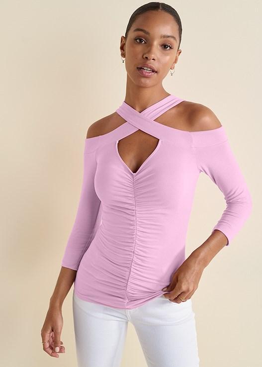 Cold-Shoulder Cut Out Top Product Image