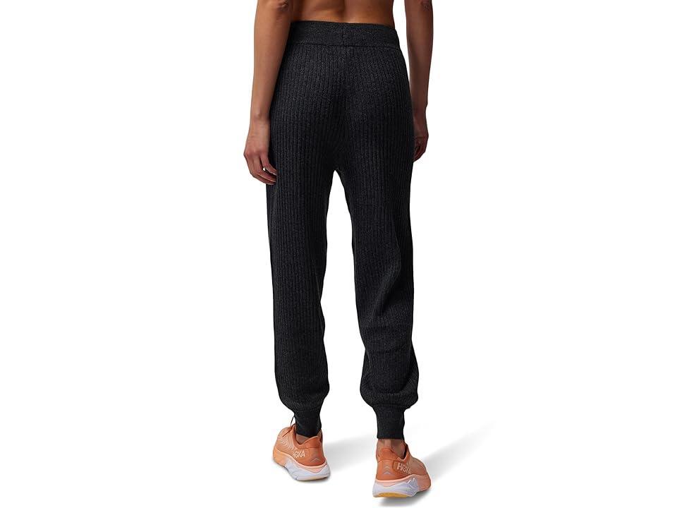 Spiritual Gangster Luxe Essential Rib Joggers (Charcoal Heather) Women's Clothing Product Image