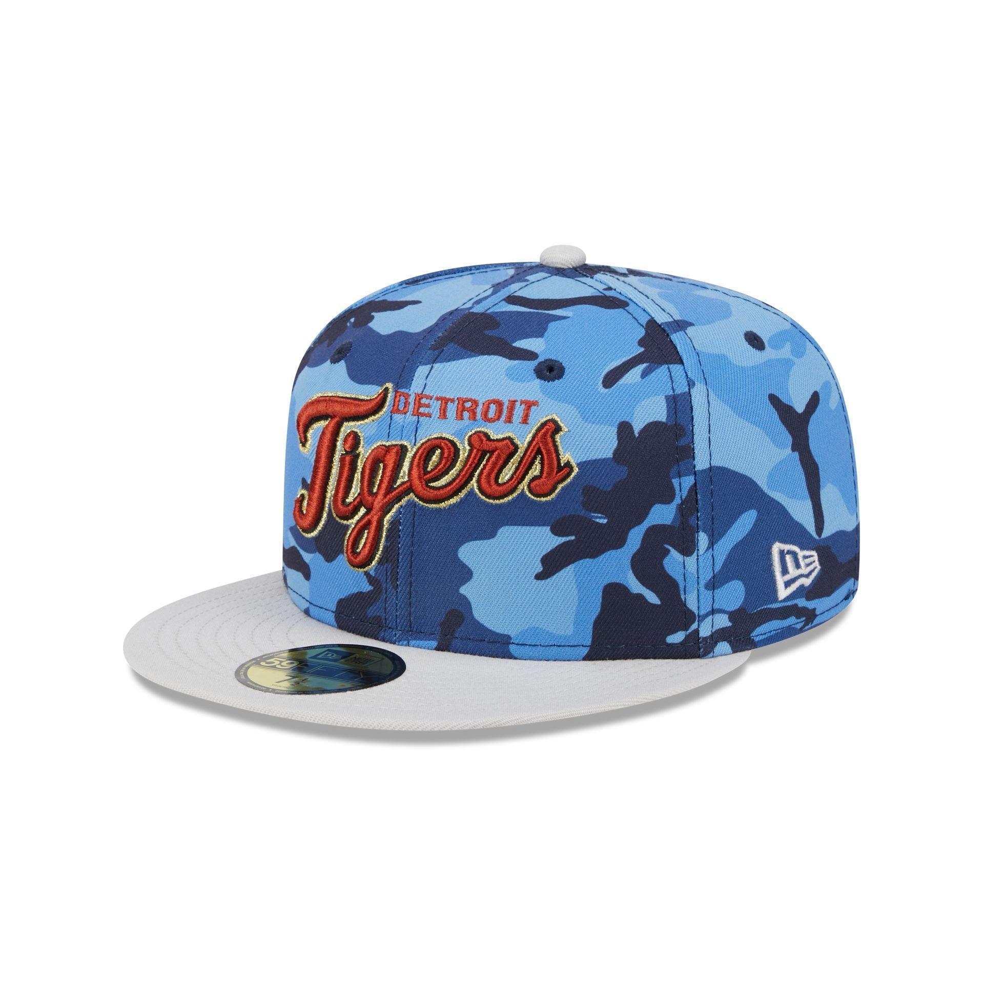 Detroit Tigers Blue Camo 59FIFTY Fitted Hat Male Product Image