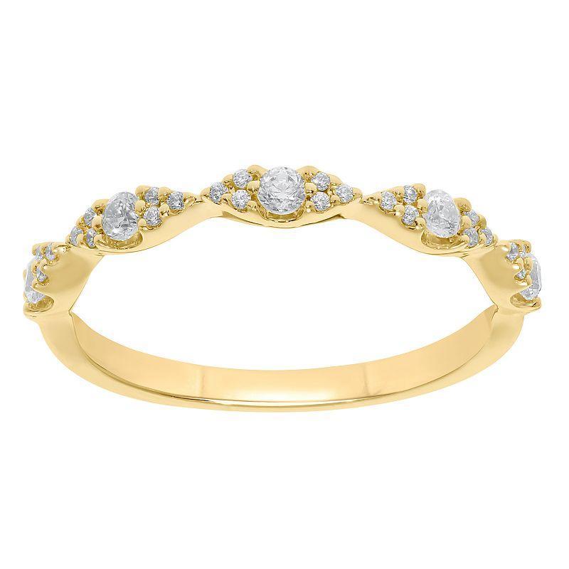 10k Gold 1/3 Carat T.W. Diamond Marquise Ring, Womens Yellow Product Image