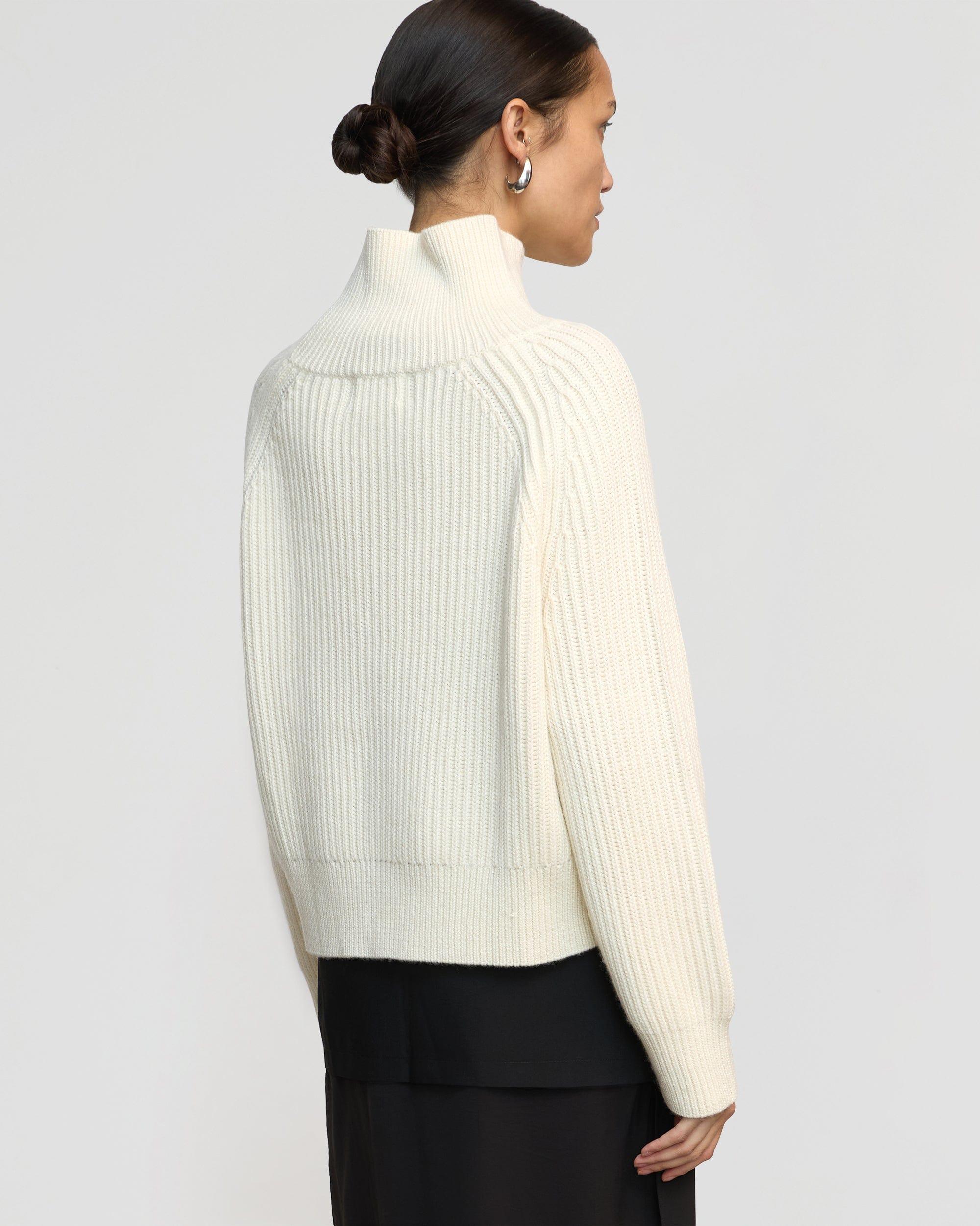 Hadeel Organic Cotton-Wool Mock-Neck Sweater Product Image