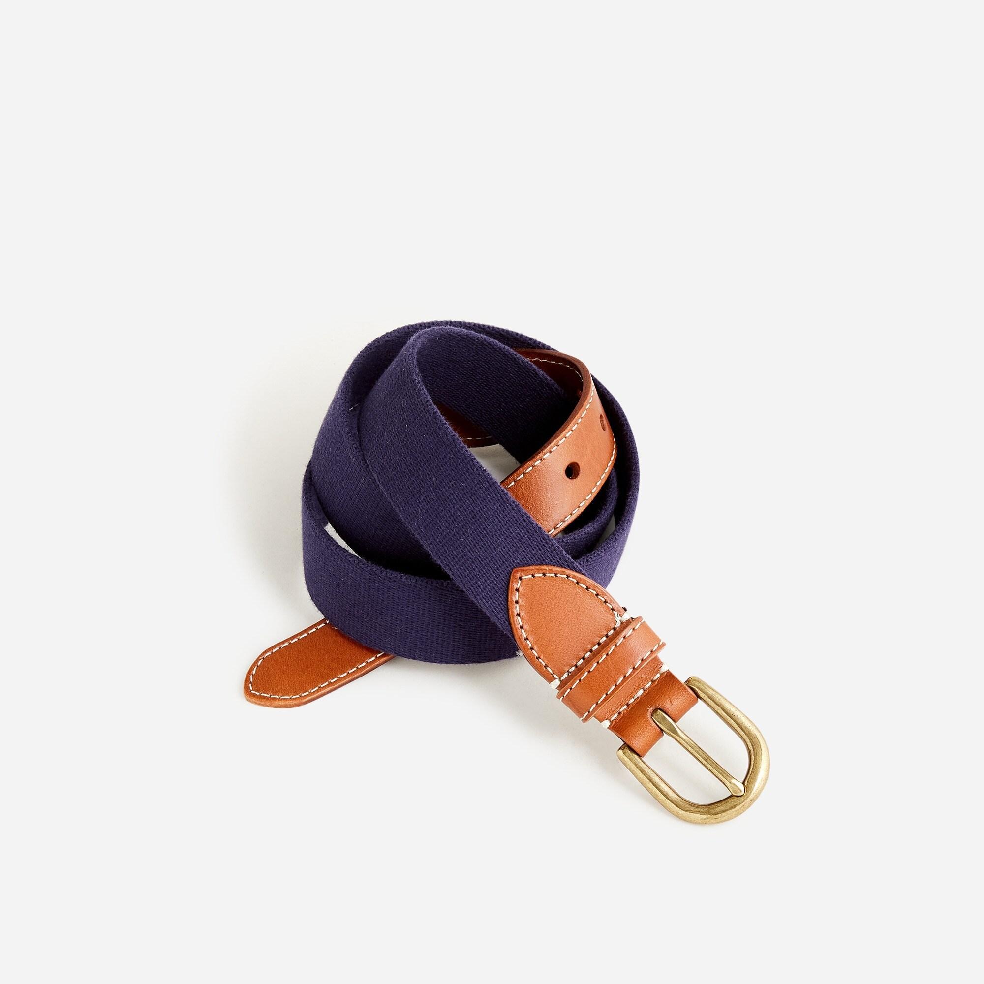 Webbed belt with brass buckle Product Image