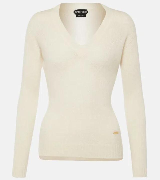 TOM FORD Cashmere And Silk Sweater In White Product Image