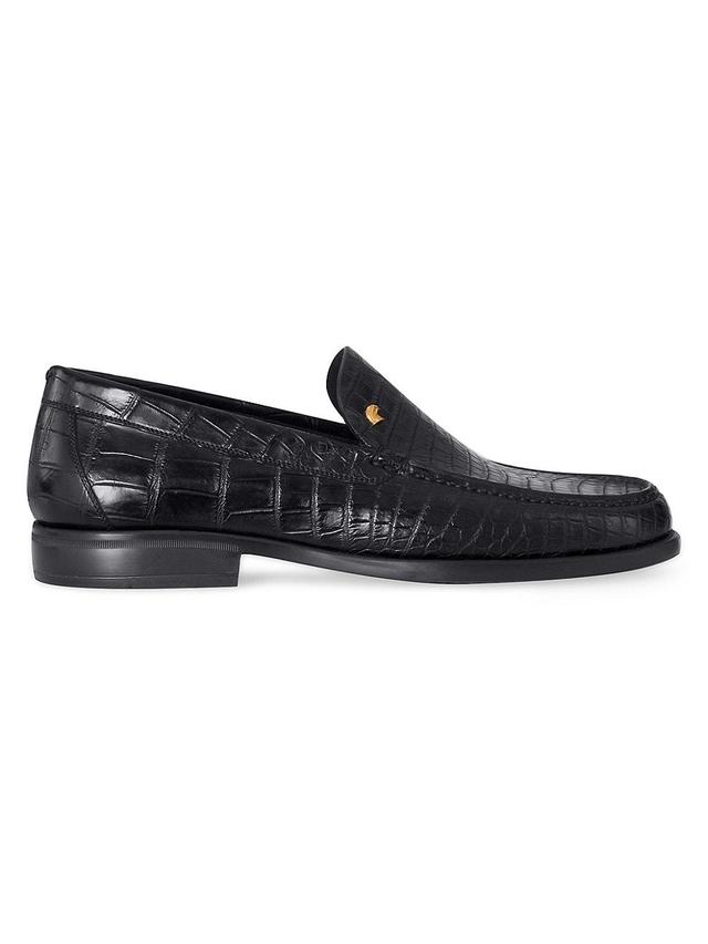 Mens Matted Crocodile Leather Loafers Product Image