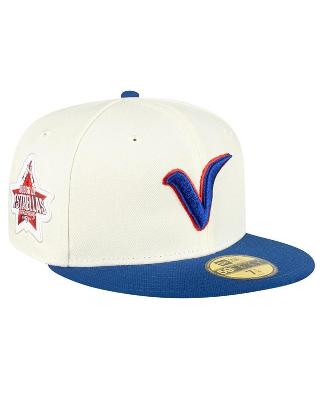 New Era Mens White Veracruz Aquilas Mexico League on Field 59FIFTY Fitted Hat - White, Royal Product Image