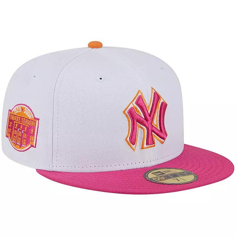 Mens New Era /Pink New York Yankees Old Yankee Stadium 59FIFTY Fitted Hat Product Image