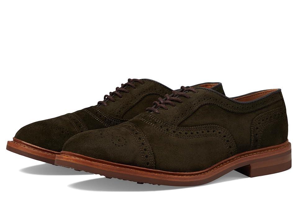 Allen Edmonds Strandmok Cap Toes (Hunting Suede) Men's Lace Up Wing Tip Shoes Product Image