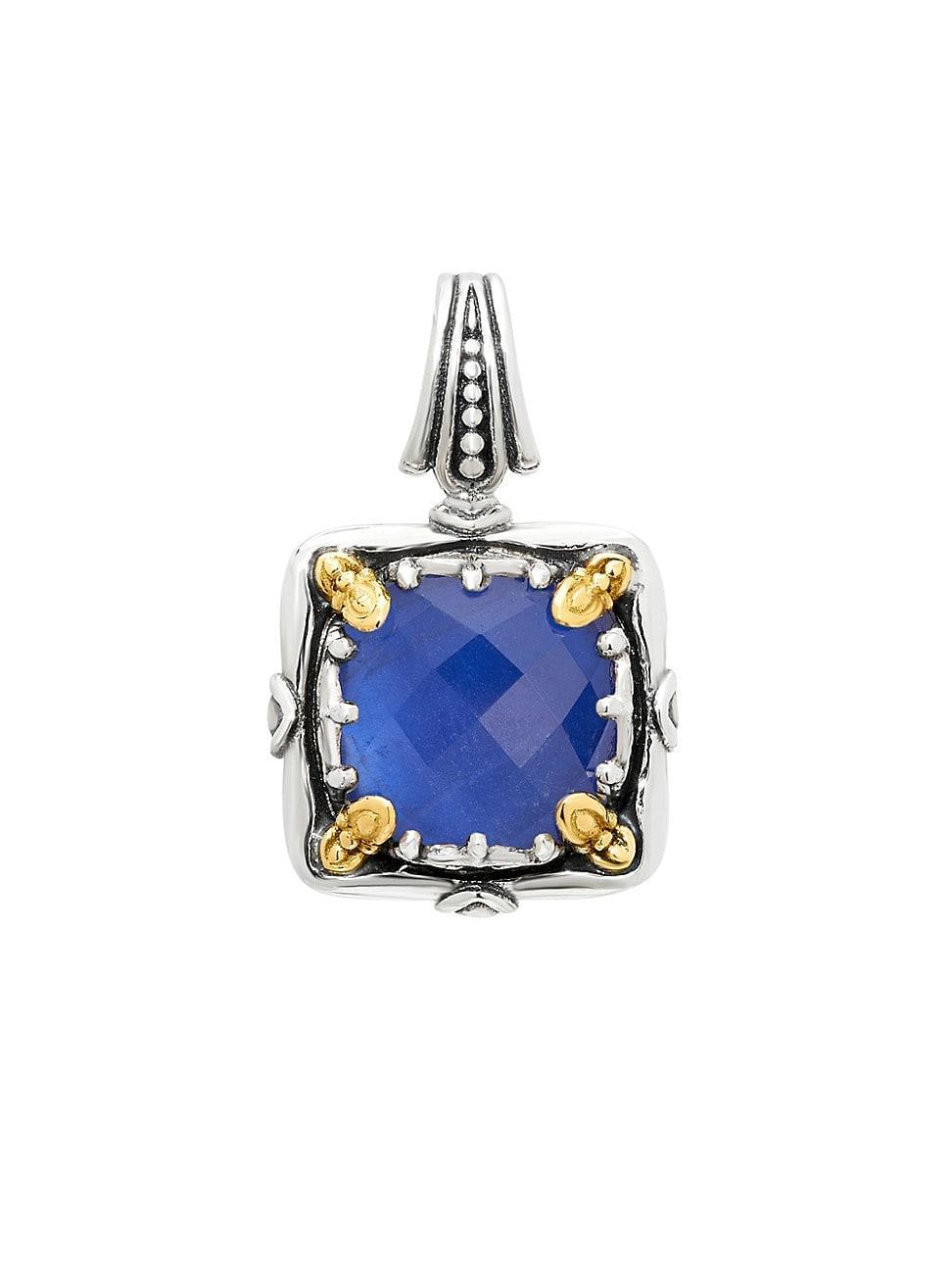 Womens Gen K 18K Gold, Sterling Silver & Sodalite Pendant Product Image