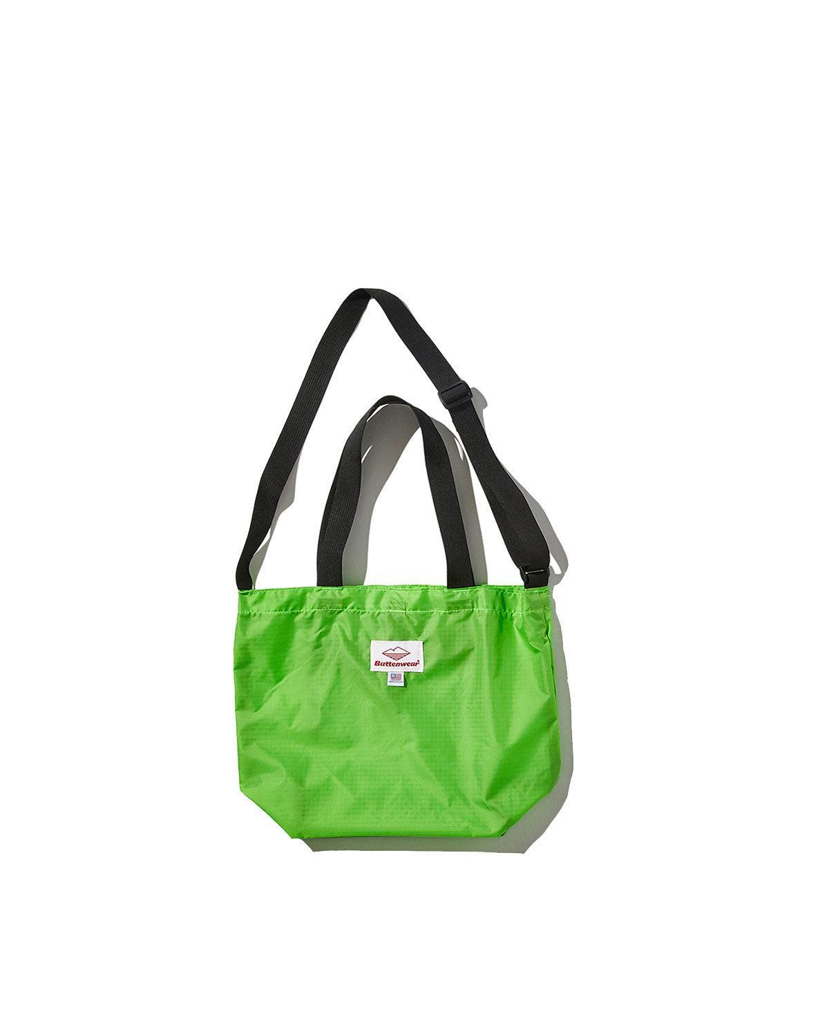 Mini Packable Tote / Lime Green x Black Product Image