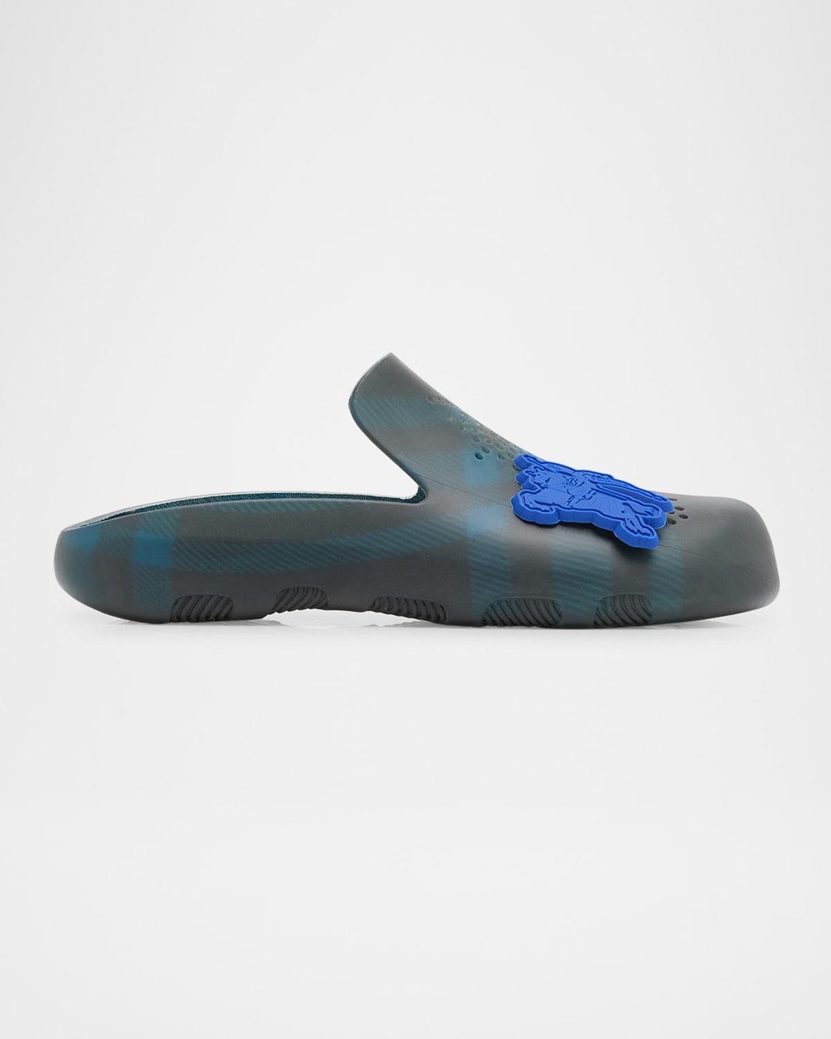 Mens Check Rubber Stingray Clogs Product Image