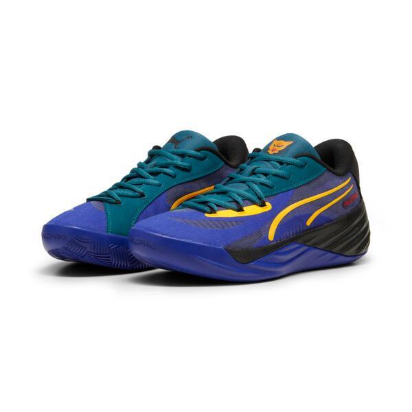 PUMA All-Pro NITROâ¢ Crowd Craze Men's Basketball Shoes in Lapis Lazuli/Cold Green/Black Product Image