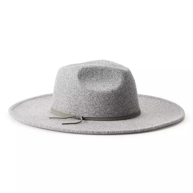 Womens Sonoma Goods For Life Faux Felt Fedora, Grey Beige Product Image