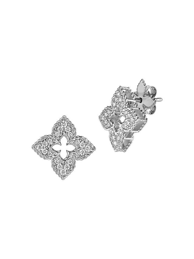 Womens Venetian 18K White Gold & 0.30 TCW Diamond Stud Earrings Product Image