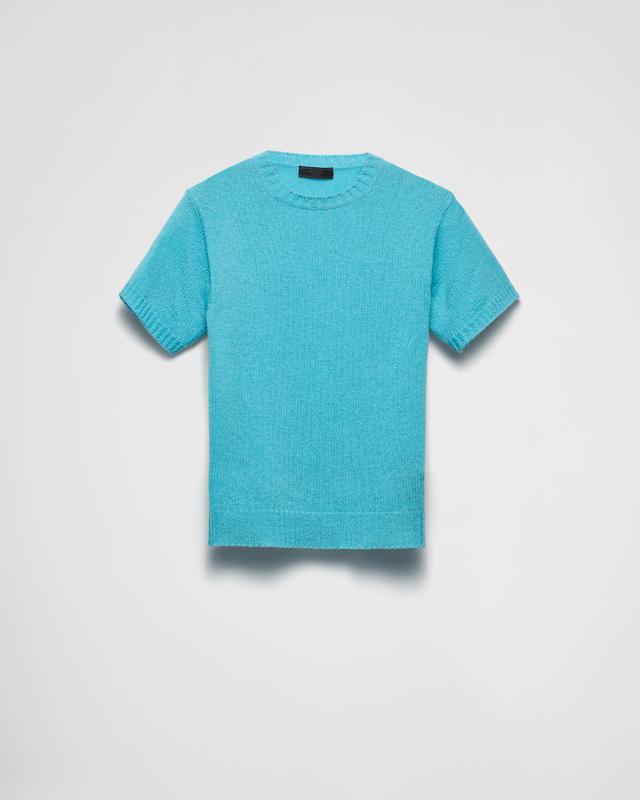 Short-sleeved cashmere sweater Product Image