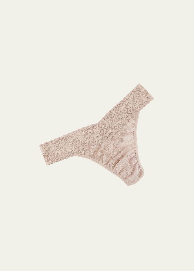 Womens Original Rise Lace Thong Product Image