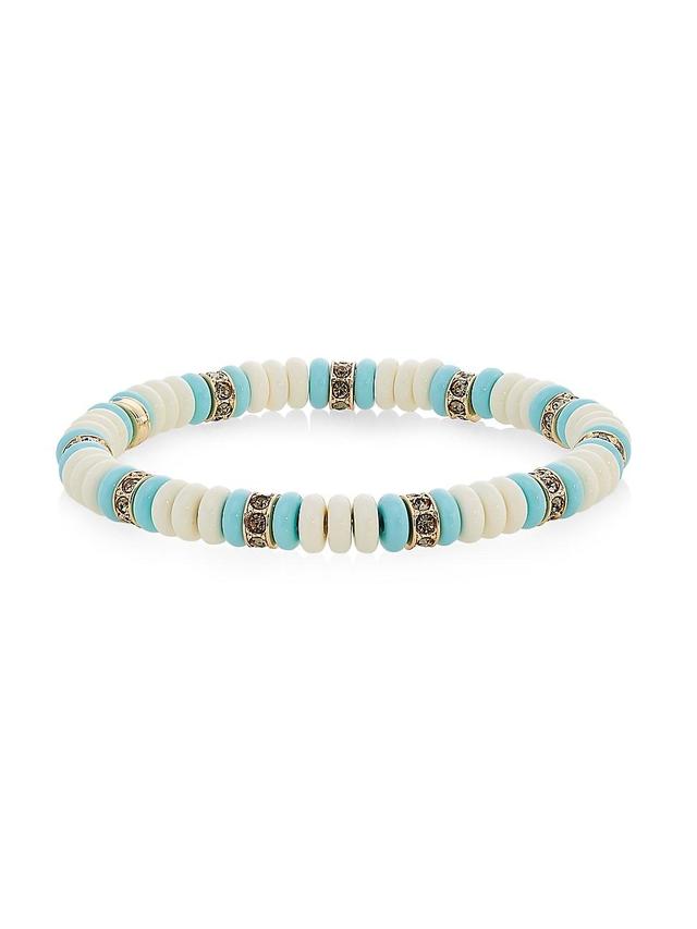 Womens The Bohemians Independents Colorblocked Enamel Bead & Glass Stone Stretch Bracelet Product Image