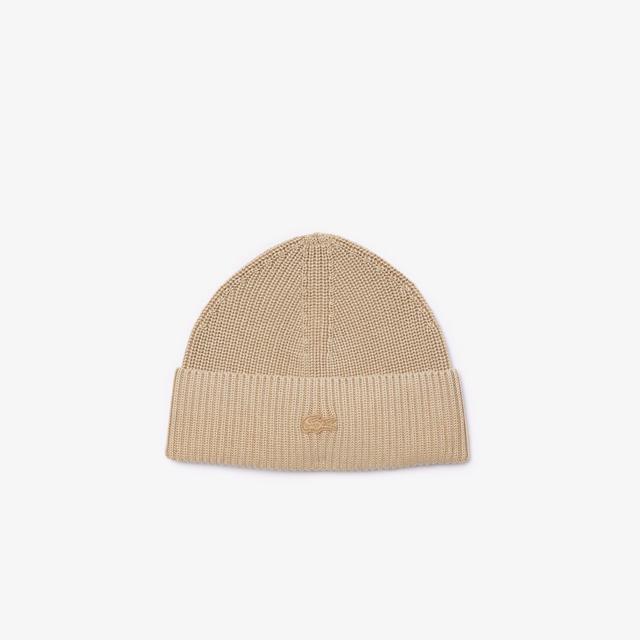 Washed Effect Ribbed Cotton Beanie Product Image