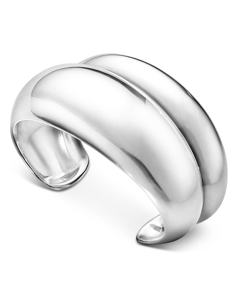 Womens Curve Sterling Silver Cuff Bracelet Product Image