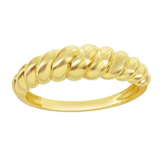 Argento Bella Sterling Silver Croissant Ring, Womens Gold Tone Product Image