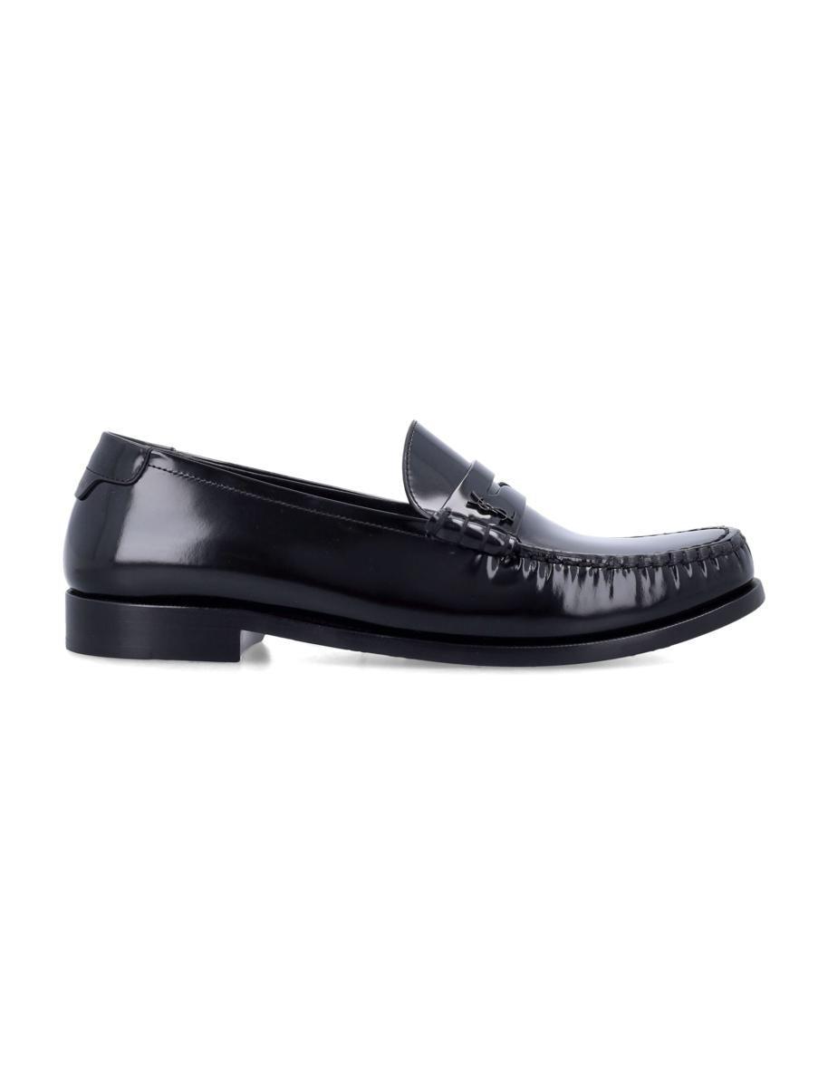 SAINT LAURENT Le Loafer Monogram Penny Loafer In Black Product Image