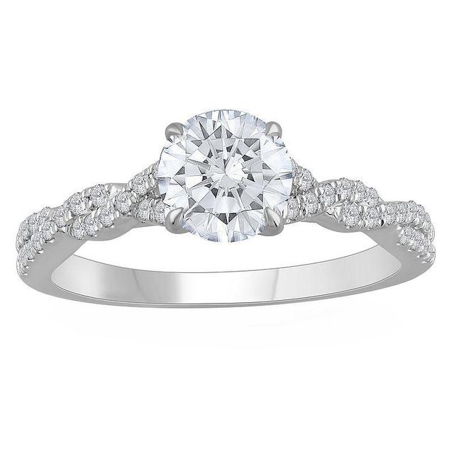 Diamond Medley 14k White Gold 1 1/5 Carat T.W. Lab-Grown Diamond Engagement Ring, Womens Product Image