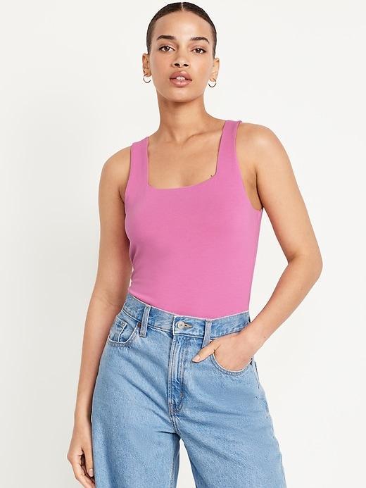 Square-Neck Tank Top Bodysuit Product Image