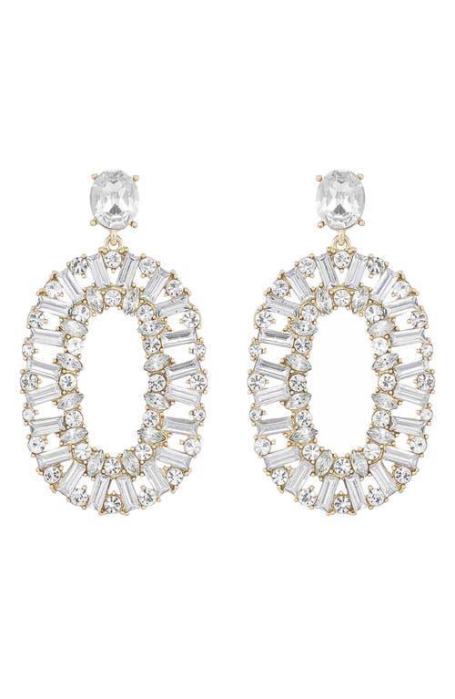 Ettika Crystal Hoop Drop Earrings Product Image