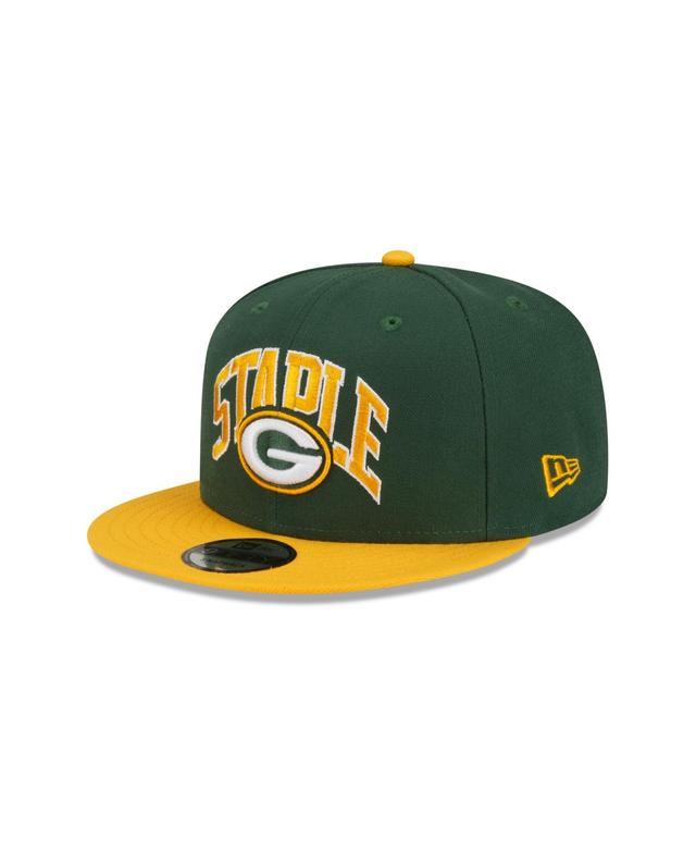 Mens New Era X Staple Green Green Bay Packers Pigeon 9Fifty Snapback Hat - Green Product Image