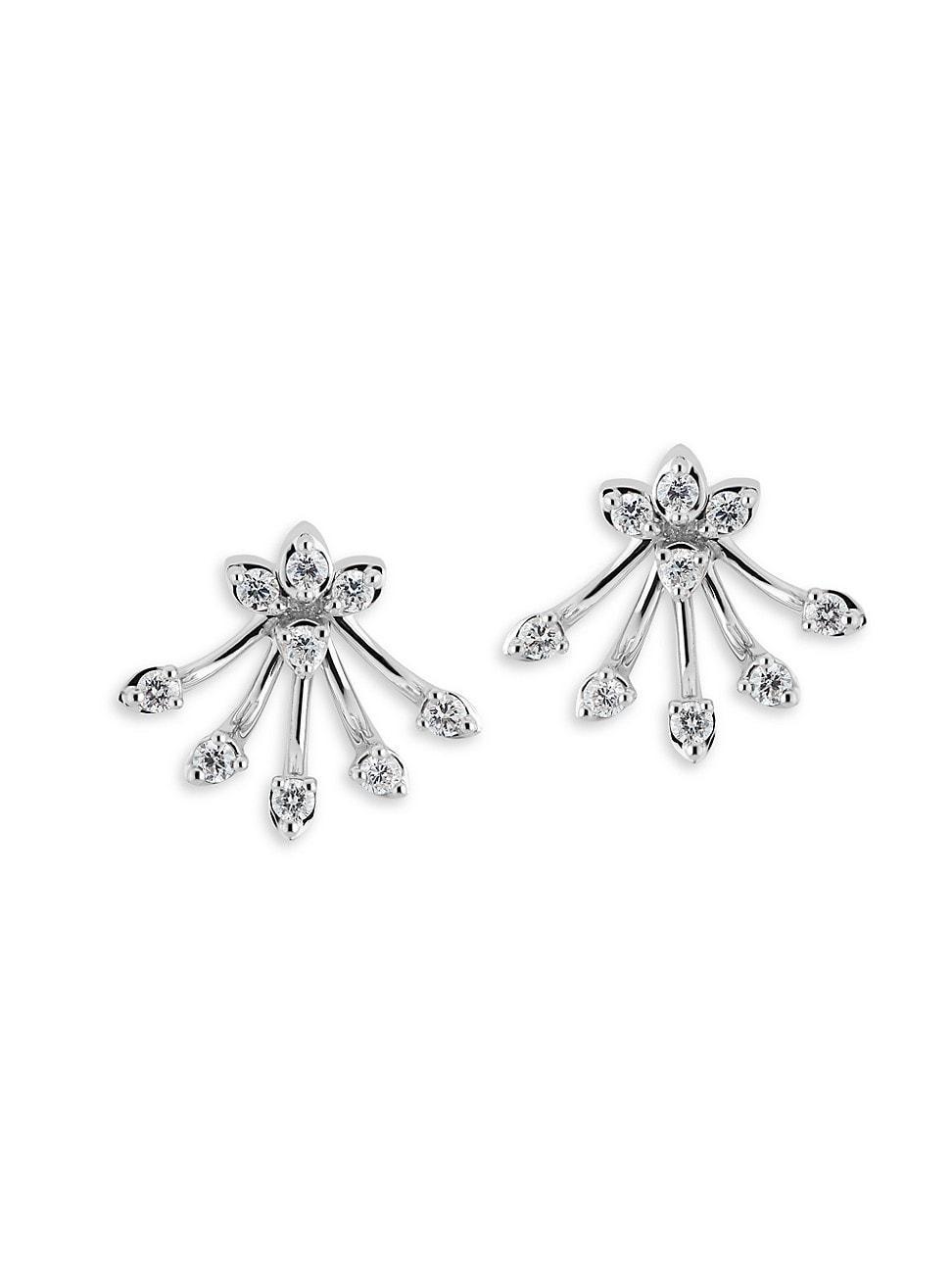 Womens Luminus 18K White Gold & Diamond Earrings Product Image