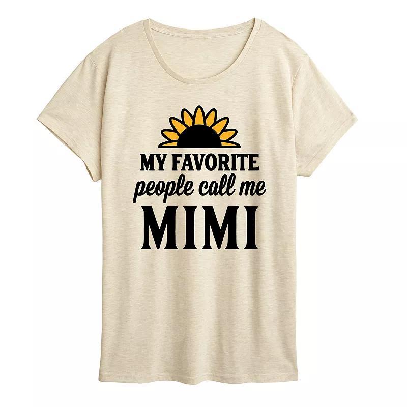 Womens Favorite People Call Me Mimi Graphic Tee Product Image