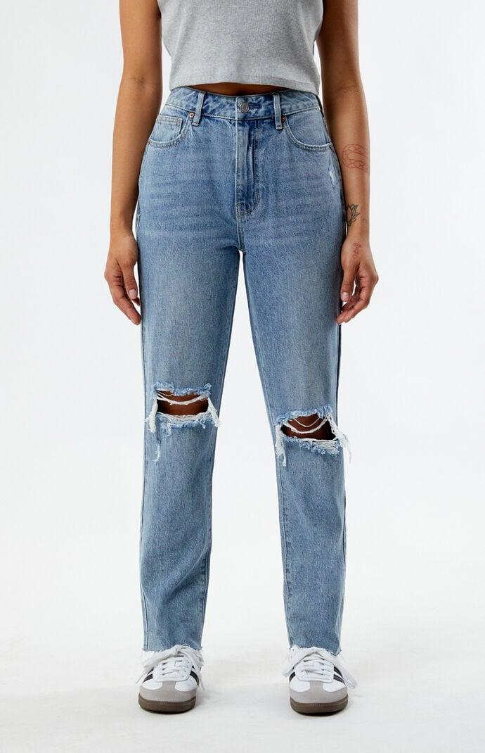 Women's Eco Ripped Mom Jeans - product image