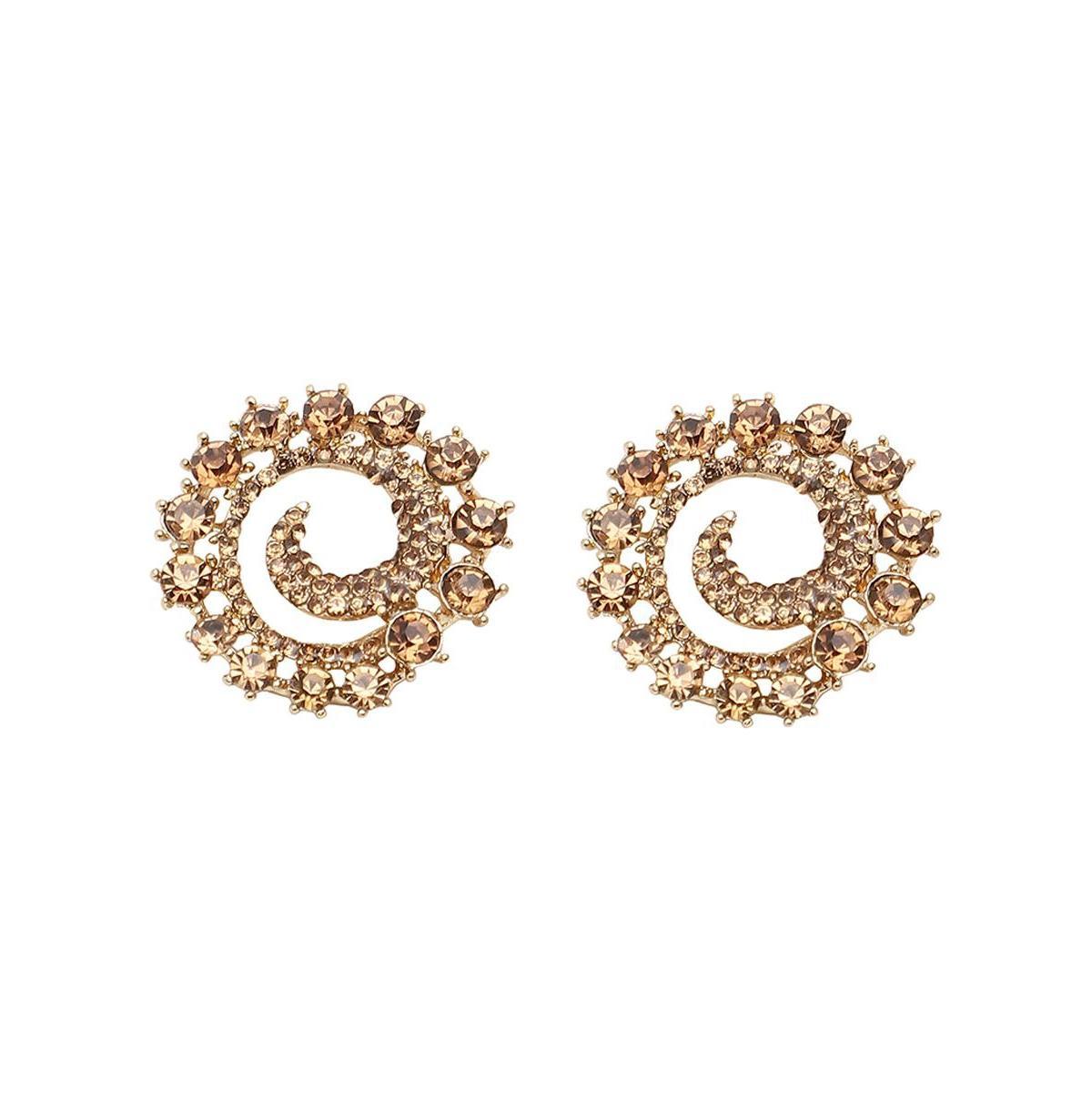 Sohi Womens Swirl Stud Earrings Product Image