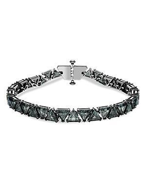 Swarovski Matrix Black Triangle Crystal Flex Bracelet in Ruthenium Plated Product Image