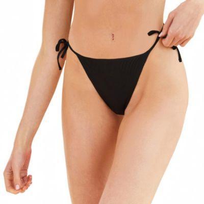 Flirtt Women's Solid High leg side tie swim bottom Product Image