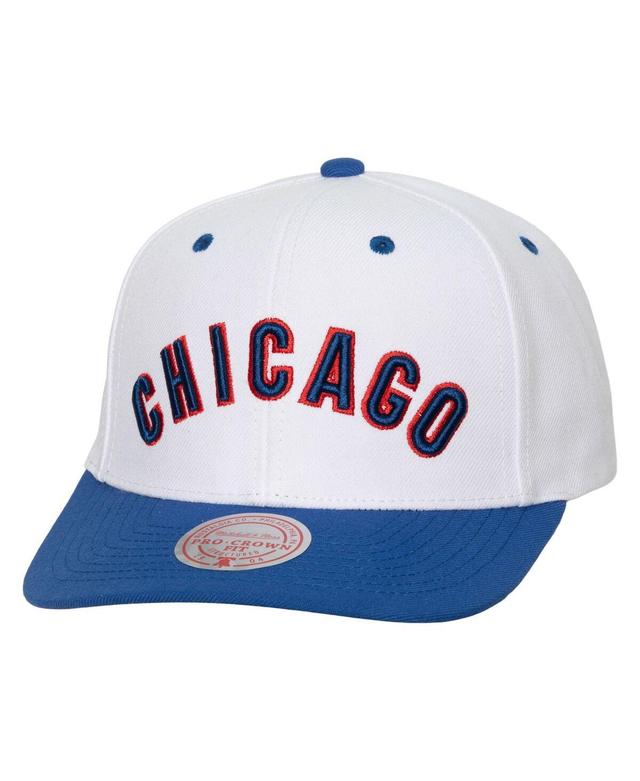 Mens Mitchell & Ness Chicago Cubs Cooperstown Collection Pro Crown Snapback Hat Product Image