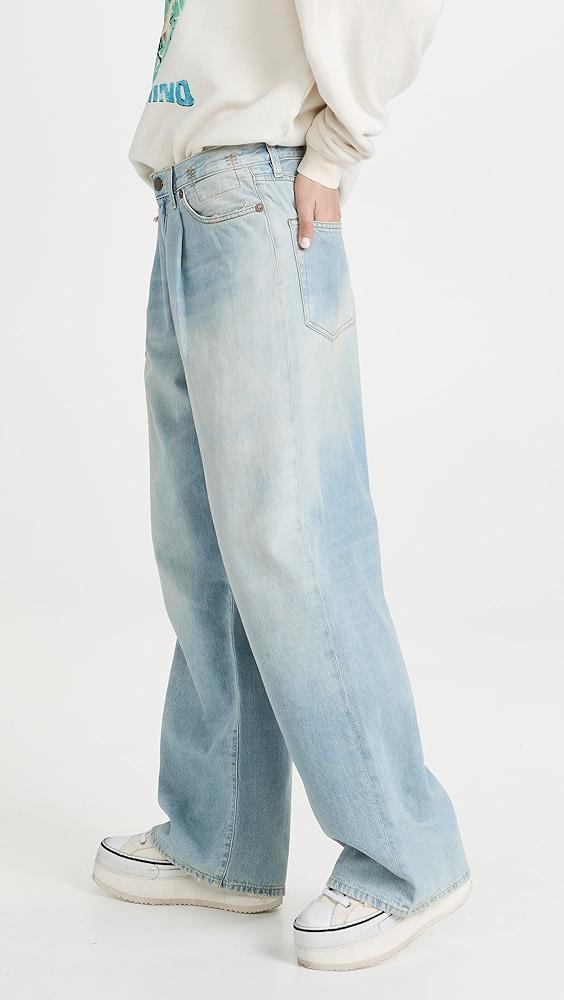 R13 Damon Pleated Wide Leg Jeans | Shopbop Product Image