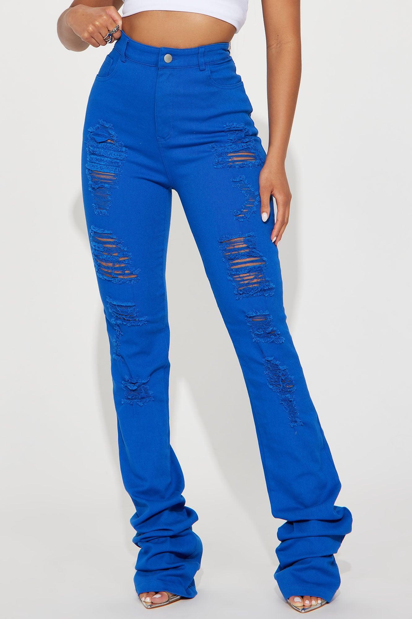 All The Attention Stacked Pant - Royal Product Image