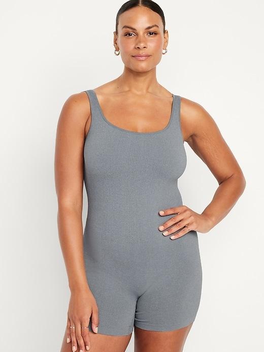 Seamless Rib-Knit Bodysuit -- 6-inch inseam Product Image