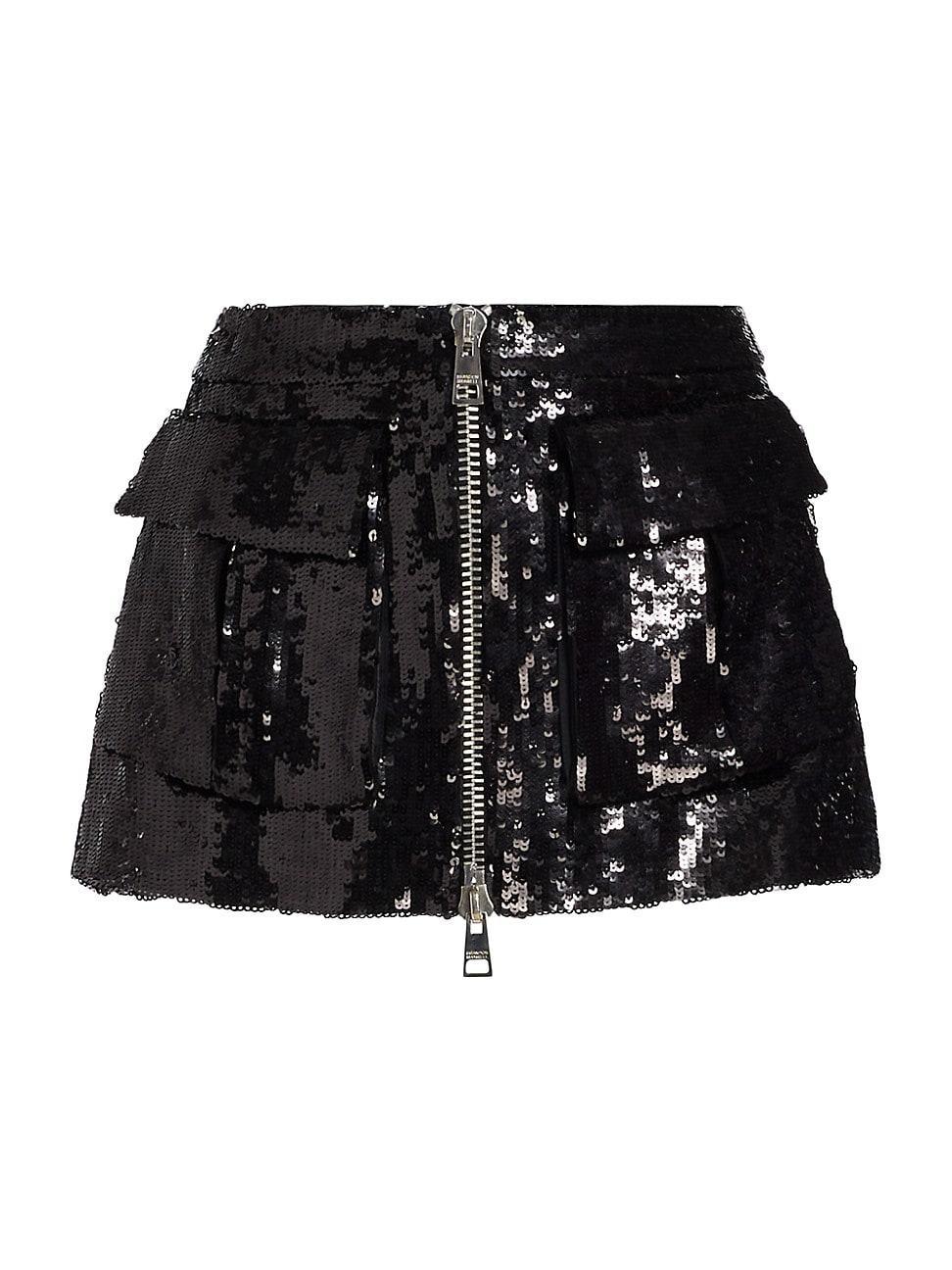 Womens The Sterling Sequined Cargo Miniskirt product image